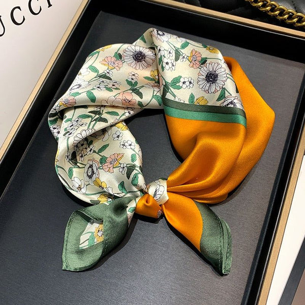 Women's Scarf Mulberry 100% Silk Square Scarves Wrap Kerchief Spring Luxury High Quality Fashion