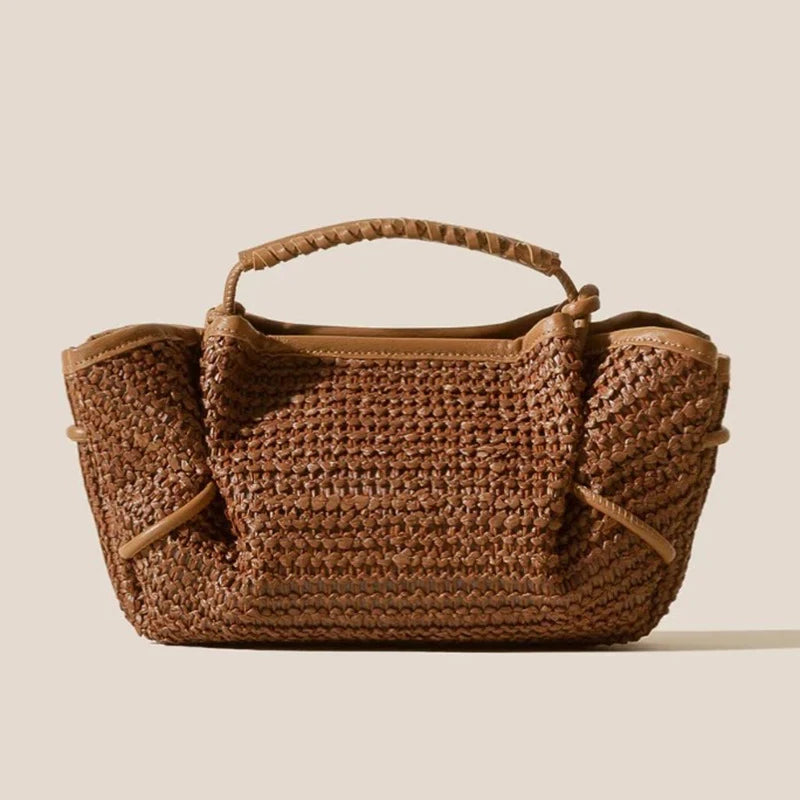 Women's Straw Handbag Luxury Designer Inspired Woven Bag with Long Strap - Frimunt Clothing Co.