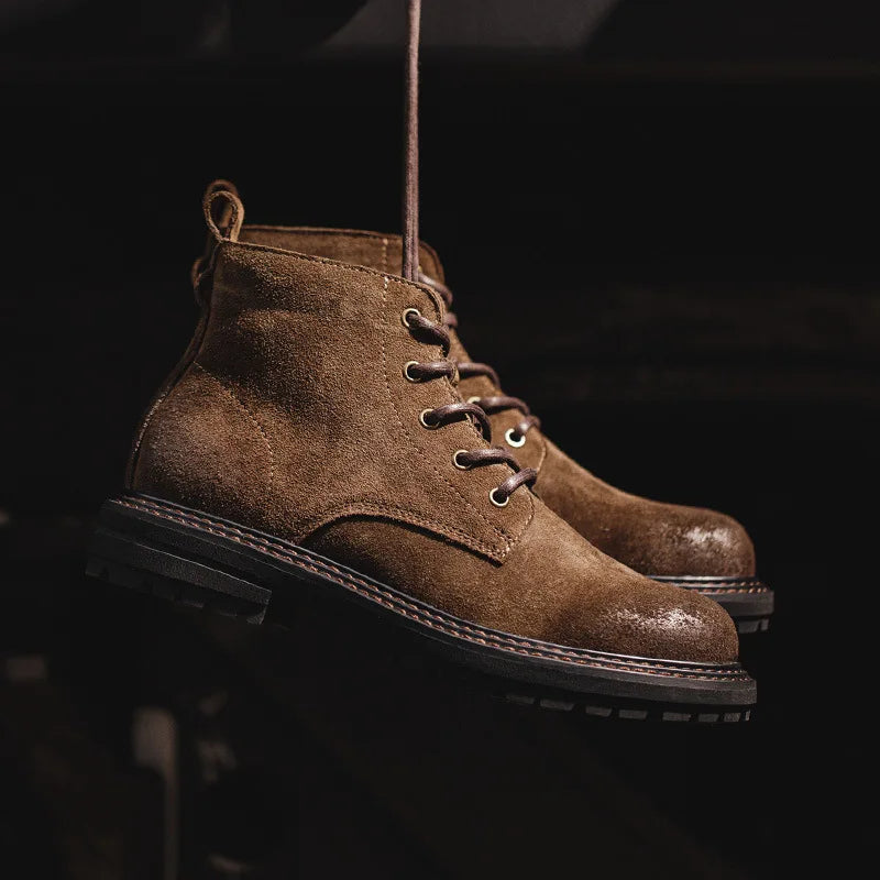 Retro Style Men's Winter High Top Leather Boots - Frimunt Clothing Co.