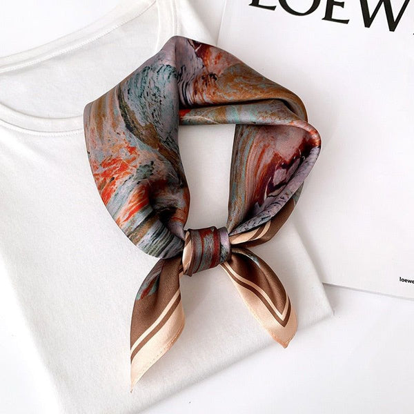 Women's Scarf Mulberry 100% Silk Square Scarves Wrap Kerchief Spring Luxury High Quality Fashion - Frimunt Clothing Co.