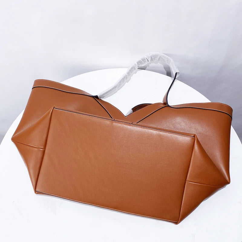 Oversize Leather Tote Bags For Women Luxury Designer Inspired Handbag Free Custom Initials