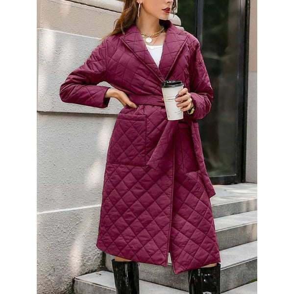 Autumn/Winter Quilted Cotton Padded Long Coat