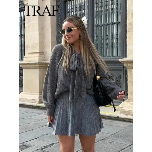 Autumn Women Fashion Knit Pullovers Butterfly Collar - Frimunt Clothing Co.