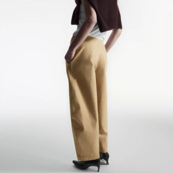 Women's Barrel-Shaped Wide-Leg Tailored Trousers