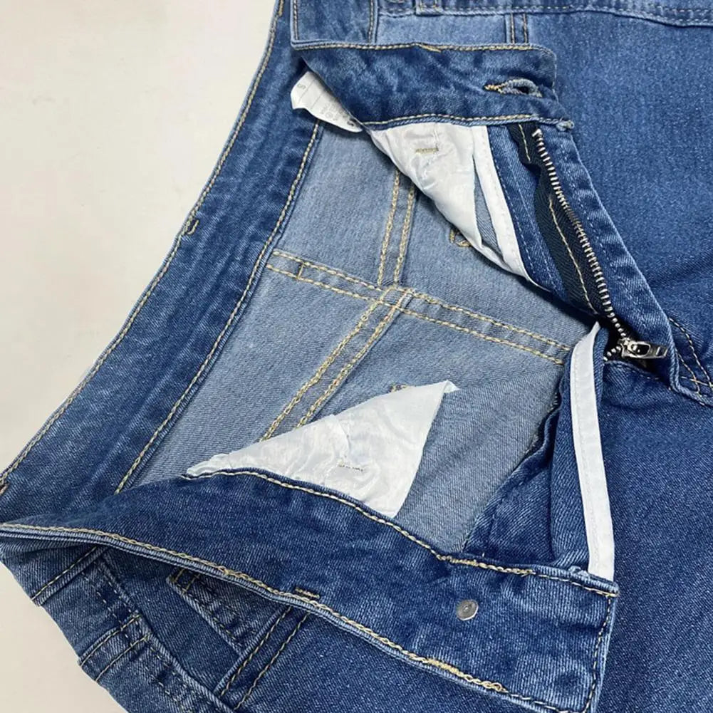 Cuffed Hem Wide-Leg Jeans – Stretch Denim - Frimunt Clothing Co.