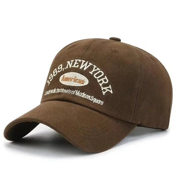 Men's Embroidered 1989 New York Washed Cotton Baseball Hats Adjustable Snapback - Frimunt Clothing Co.