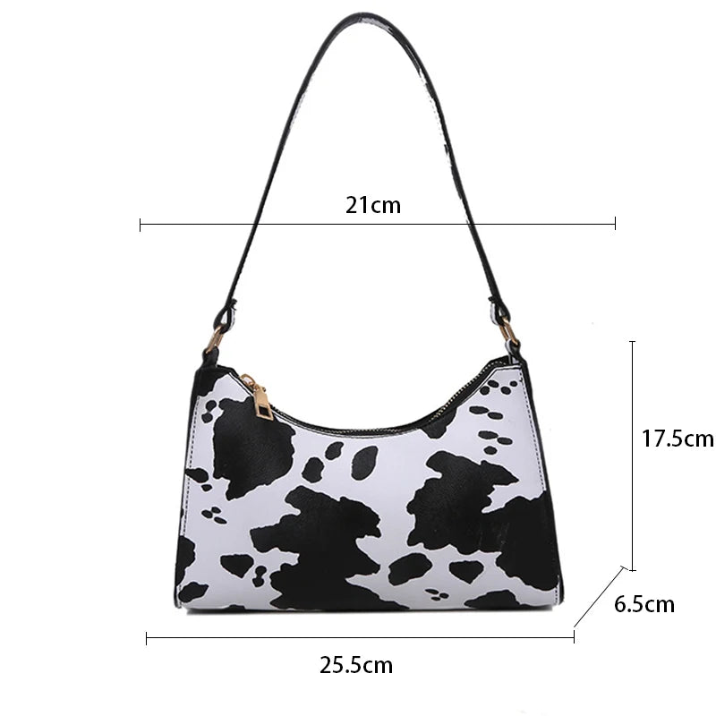 Fashion Zebra Print Women Luxury Handbag Eco Leather