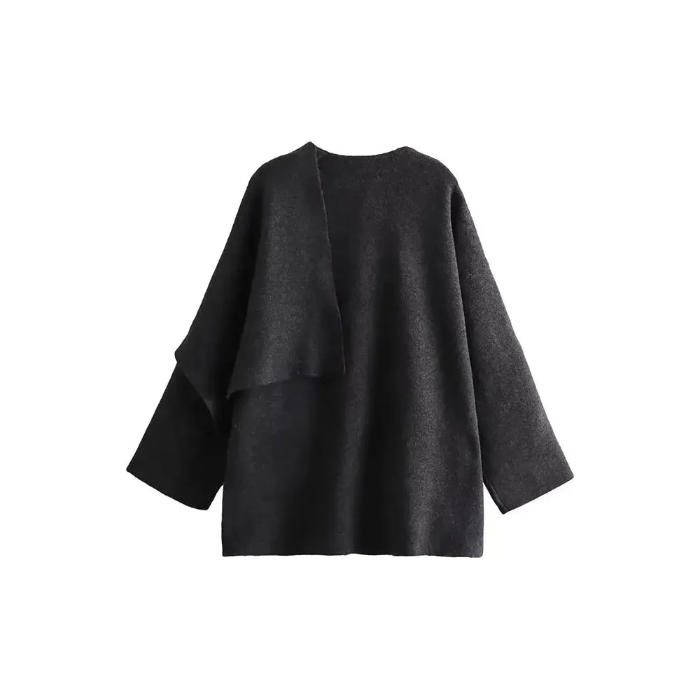 Winter Women's Long Sleeve Knitted Scarf Coat - Frimunt Clothing Co.