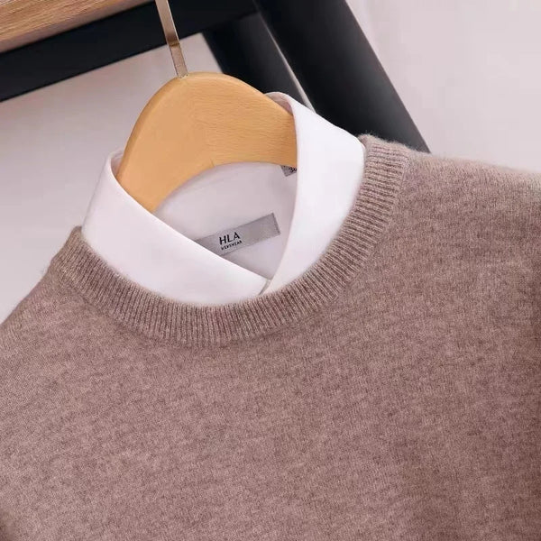 Men's 100% Merino Wool Round Neck Sweater - Frimunt Clothing Co.