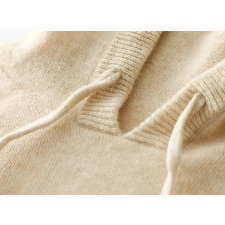 Men's 100% Merino Wool Hooded Knitted Pullover Sweater - Frimunt Clothing Co.