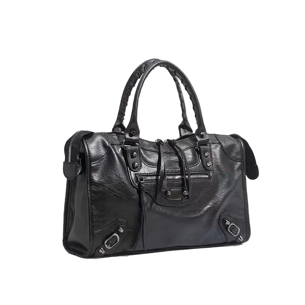 Women's Parisian Rivet City Bag Large Capacity Casual Crossbody Handbag