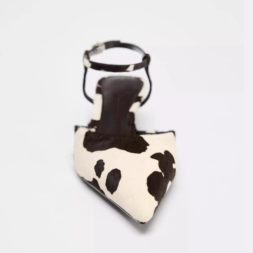 Women's Pointed Toe Cow Genuine Leather Spring Summer High Heels Pumps - Frimunt Clothing Co.