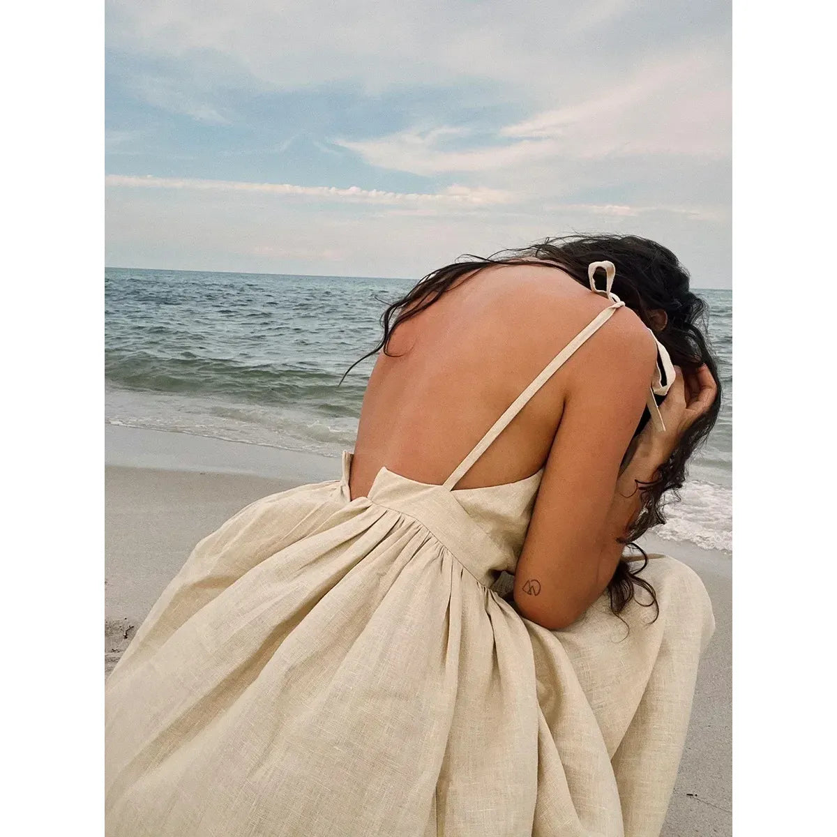 Women Vintage Loose A-line 100% Cotton V-neck Spring Summer Beach Styl Frimunt Clothing Co. Women Vintage Loose A-line 100% Cotton V-neck Spring Summer Beach Styl Frimunt Clothing Co.