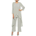 Women's Suit 3 Pieces Sets Long Jacket Top & Pants Dress Formal Events Wedding Party Guest - Frimunt Clothing Co.