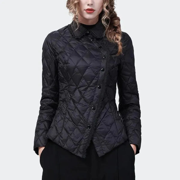 Women's Short Lace Doll Collar Cotton-padded Jacket - Frimunt Clothing Co.