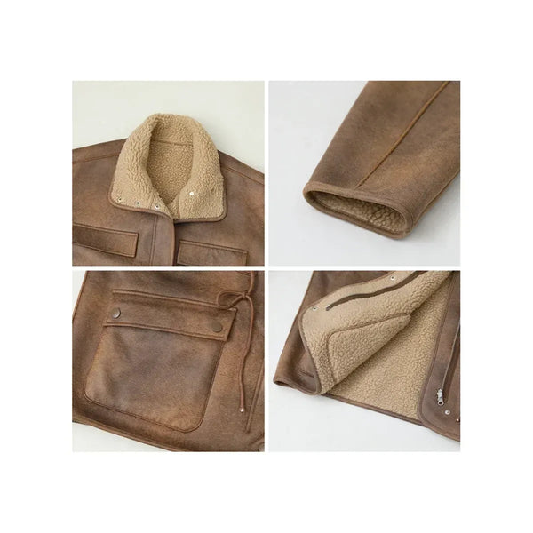 Women's Solid Suede Reversible Winter Jacket - Frimunt Clothing Co.