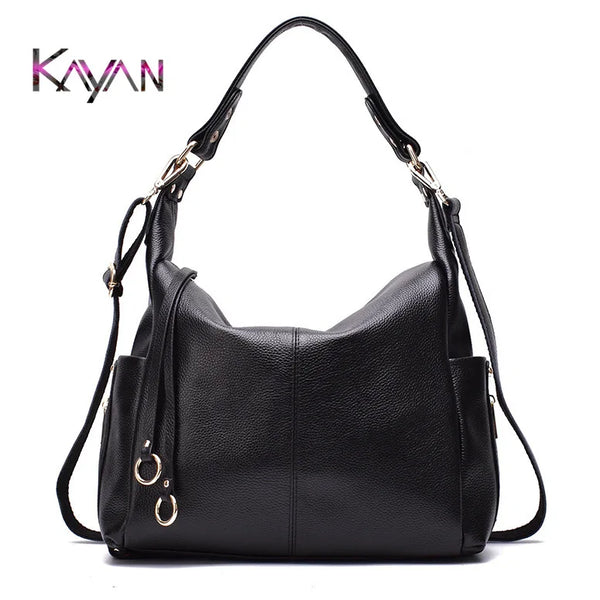 Luxury Designer Women Large Genuine Leather Handbag w Crossbody Strap