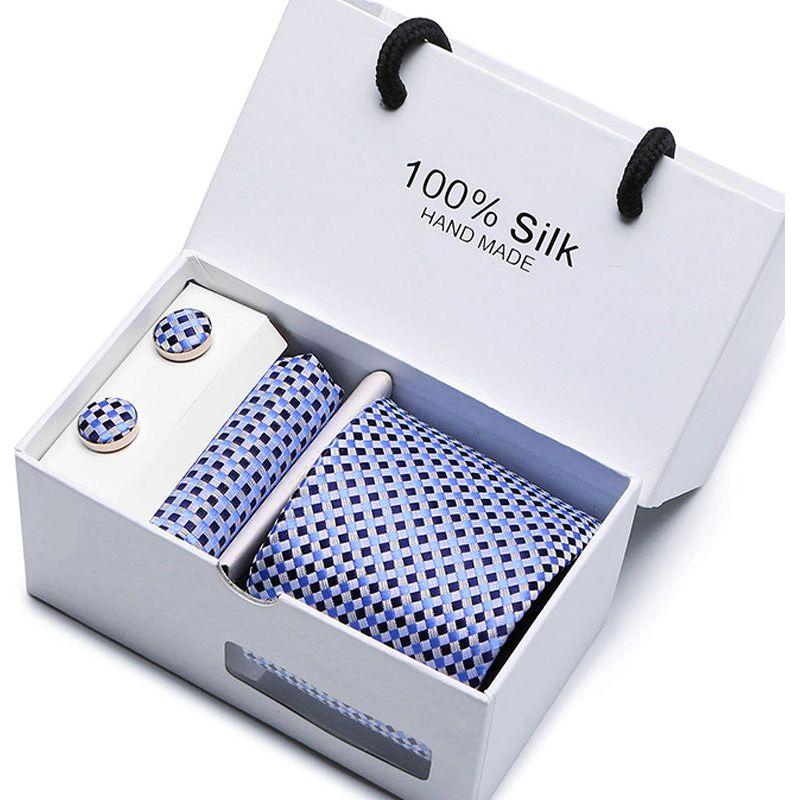Men's 100 % Silk Tie Gift Box 3-Piece Set Business Formal Wedding Tie Set Many Colors - Frimunt Clothing Co.