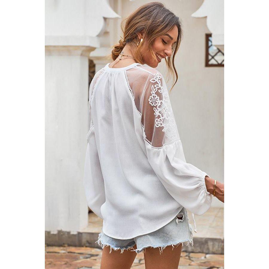 Mesh Lace Long Sleeve Top - Frimunt Clothing Co.