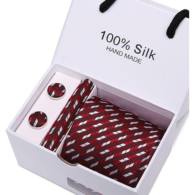 Men's 100 % Silk Tie Gift Box 3-Piece Set Business Formal Wedding Tie Set Many Colors - Frimunt Clothing Co.
