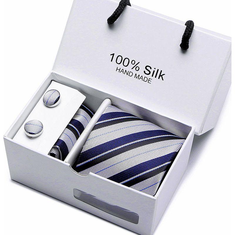 Men's 100 % Silk Tie Gift Box 3-Piece Set Business Formal Wedding Tie Set - Frimunt Clothing Co.