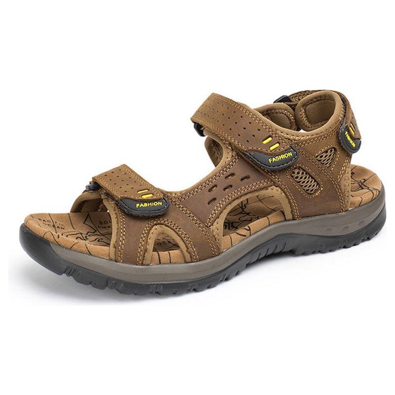 Summer Leisure Beach Men Shoes High Quality Leather Sandals The Big Yards Men's Sandals - Frimunt Clothing Co.