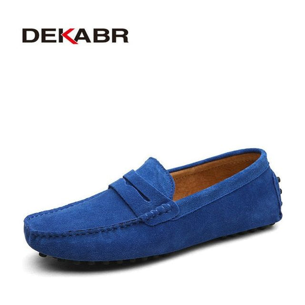 Moccasins Men's Loafers High Quality Genuine Leather Flats Lightweight Driving Shoes