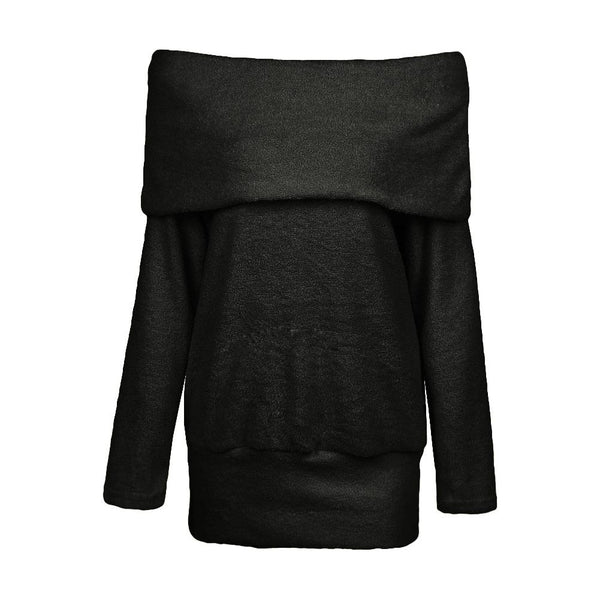 Plus Size Women's Cowl Neck Long Sleeve Warm Pullover Sweater Top Autumn Knitwear