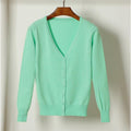 Women's Knitted Cardigan Coat Spring Autumn V-Neck Long Sleeved Sweater - Frimunt Clothing Co.