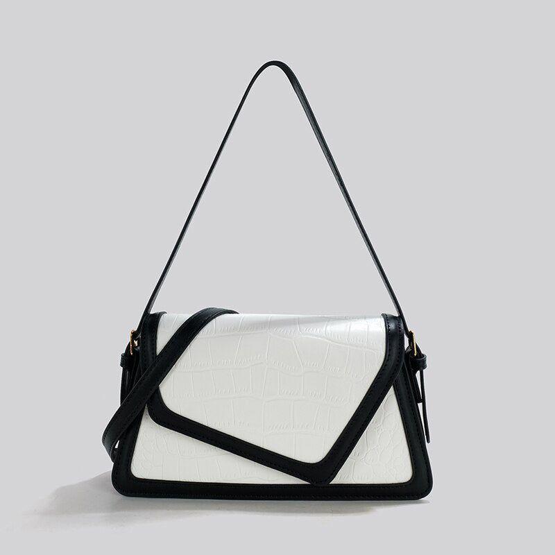 High Quality Contrast Color Black & White Women Handbags - Frimunt Clothing Co.