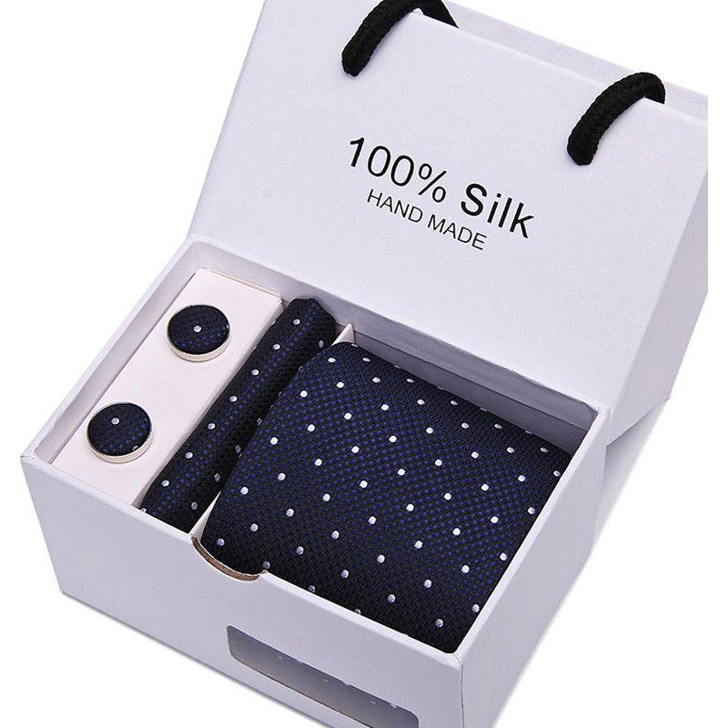 Men's 100 % Silk Tie Gift Box 3-Piece Set Business Formal Wedding Tie Set Many Colors - Frimunt Clothing Co.
