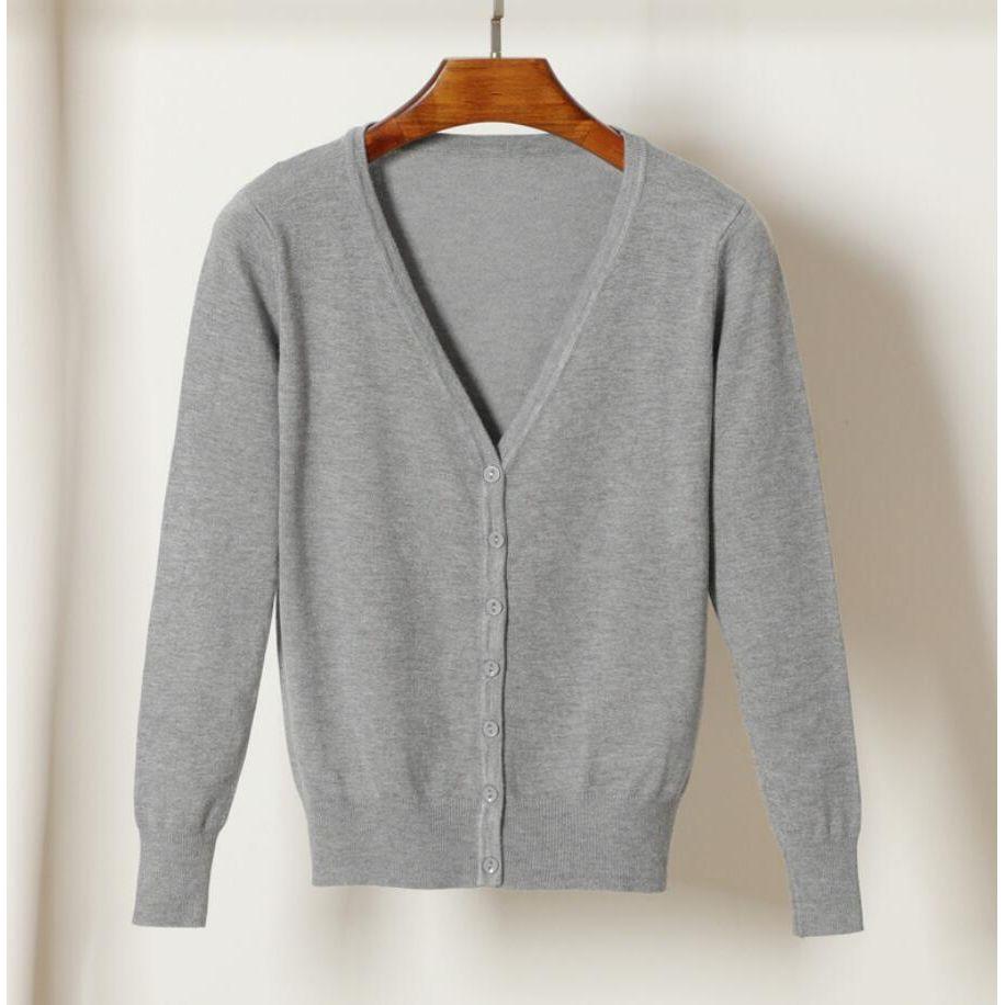 Women's Knitted Cardigan Coat Spring Autumn V-Neck Long Sleeved Sweater - Frimunt Clothing Co.