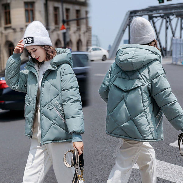New Autumn Winter Women's Hooded Thick Down Cotton Padded Jacket