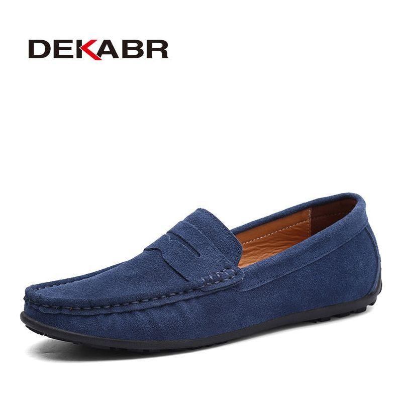 Moccasins Men's Loafers High Quality Genuine Leather Flats Lightweight Driving Shoes - Frimunt Clothing Co.