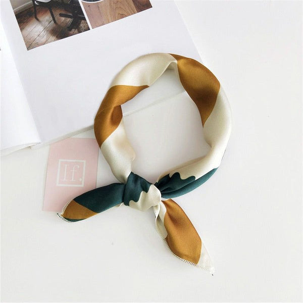 Women's Silk Scarf Square Shape For Neck Or Hair Beautiful Feminine Fashion Accessories Many Colors