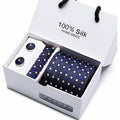 Men's 100 % Silk Tie Gift Box 3-Piece Set Business Formal Wedding Tie Set - Frimunt Clothing Co.