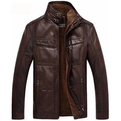Mountainskin High Quality Eco Leather Men's Jacket 5XL Outerwear Faux Fur