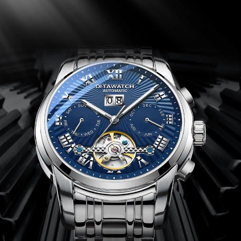 Men's Top Brand Luxury Fashion Automatic Mechanical Watch Waterproof Stainless Steel - Frimunt Clothing Co.