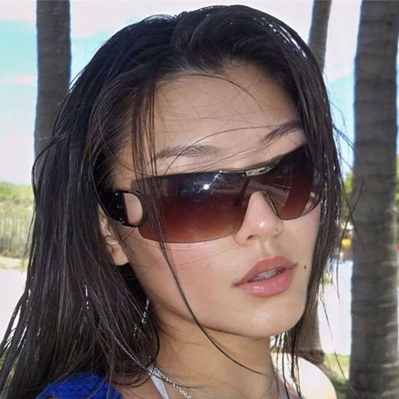 New Luxury Sunglasses High Level One Piece Frameless Women's Fashion Sunglasses - Frimunt Clothing Co.