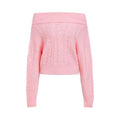 Twist Knit Off Shoulder Women Sweater Batwing Sleeve Winter Pullover Loose - Frimunt Clothing Co.