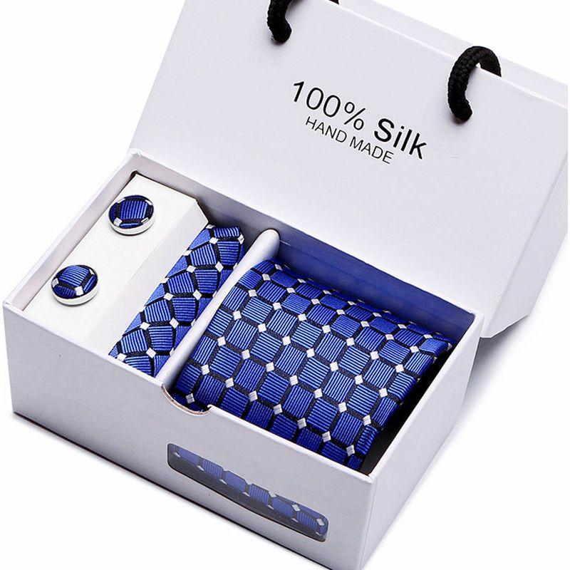 Men's 100 % Silk Tie Gift Box 3-Piece Set Business Formal Wedding Tie Set - Frimunt Clothing Co.