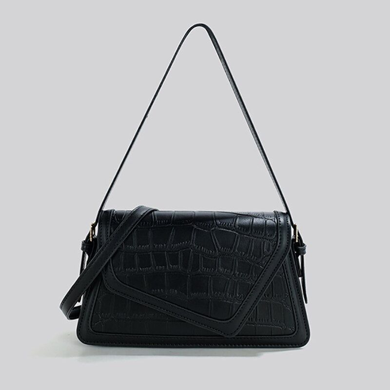 High Quality Contrast Color Black & White Women Handbags