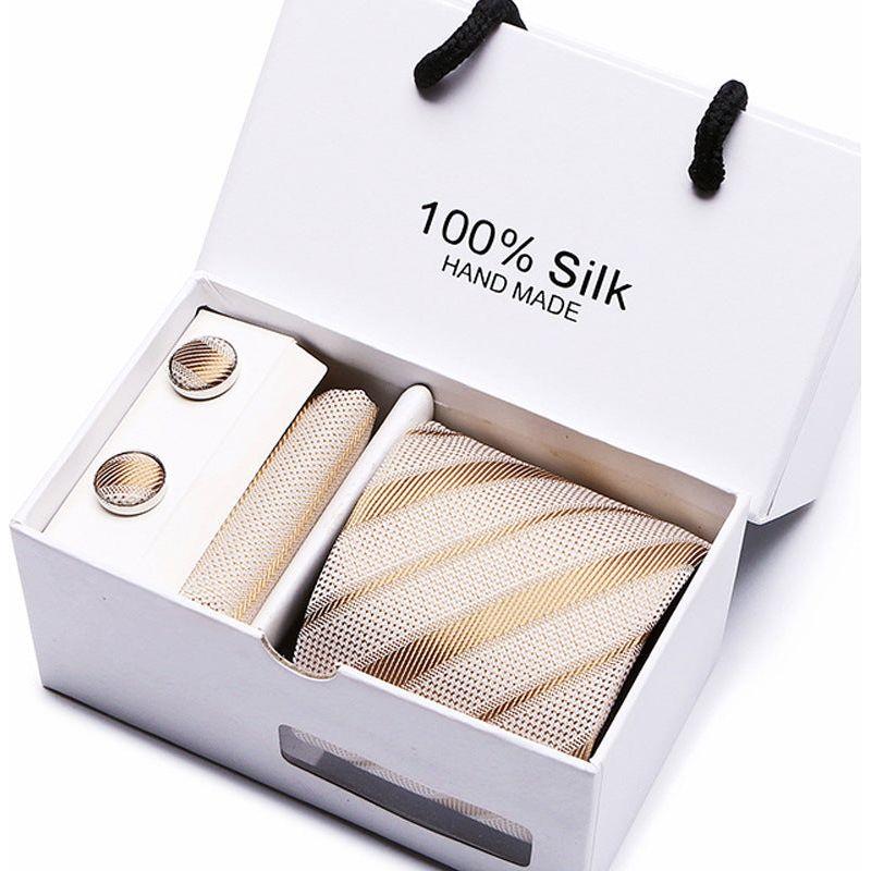 Men's 100 % Silk Tie Gift Box 3-Piece Set Business Formal Wedding Tie Set Many Colors - Frimunt Clothing Co.