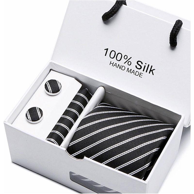 Men's 100 % Silk Tie Gift Box 3-Piece Set Business Formal Wedding Tie Set - Frimunt Clothing Co.