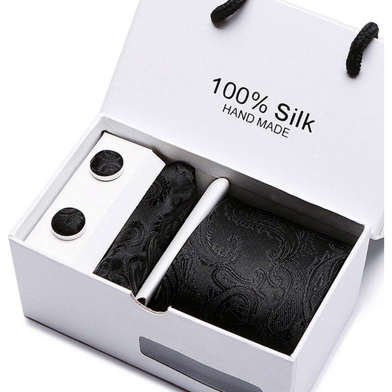 Men's 100 % Silk Tie Gift Box 3-Piece Set Business Formal Wedding Tie Set - Frimunt Clothing Co.