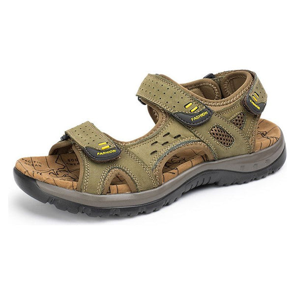 Summer Leisure Beach Men Shoes High Quality Leather Sandals The Big Yards Men's Sandals - Frimunt Clothing Co.
