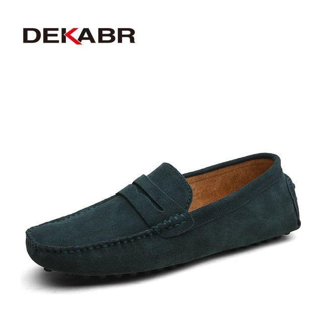 Moccasins Men's Loafers High Quality Genuine Leather Flats Lightweight Driving Shoes - Frimunt Clothing Co.