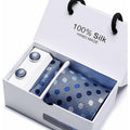 Men's 100 % Silk Tie Gift Box 3-Piece Set Business Formal Wedding Tie Set - Frimunt Clothing Co.
