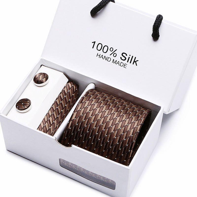Men's 100 % Silk Tie Gift Box 3-Piece Set Business Formal Wedding Tie Set Many Colors - Frimunt Clothing Co.