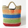 Crochet Summer Beach Tote Bags Colorful Straw Women Handmade Handbags - Frimunt Clothing Co.